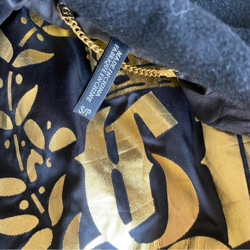 Guess Black Trench Coat with Gold Accents - Picture 6 of 6